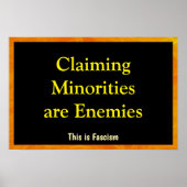 Claiming Minorities are Enemies Poster (Vorne)