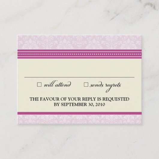 ::clair: Charming Damask 3.5"x2.5" RSVP Card_v2 Begleitkarte (Vorderseite)