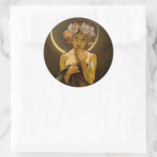 Clair de Lune Runder Aufkleber (Tasche)