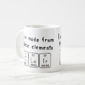 Clair Namen-Tasse periodischer Tabelle Kaffeetasse (Vorderseite Links)