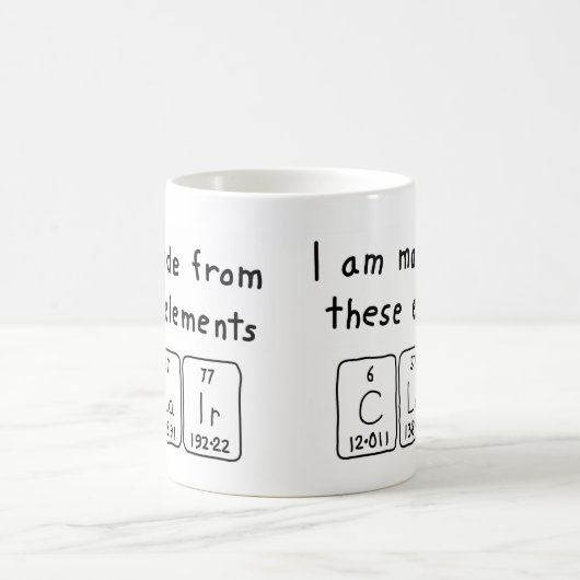 Clair Namen-Tasse periodischer Tabelle Kaffeetasse (Mittel)