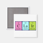 Clair Periodenmagnet Magnet (Vorderseite/Rückseite)