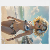 Claire Dollz Fleece Blanket (Vorderseite (Horizontal))