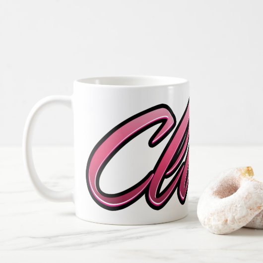 Claire faded pink Tasse Teetasse Kaffeetasse (Mit Donut)