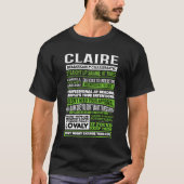 Claire Girl Name Definition T-Shirt (Vorderseite)