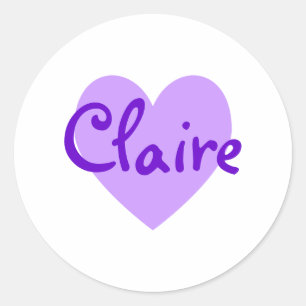 Claire in Lila Runder Aufkleber