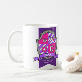 Claire Letter C Wappen pink unicorn Name bedeutet Kaffeetasse
