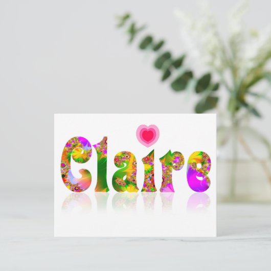 Claire Postkarte (Stehend Vorderseite)