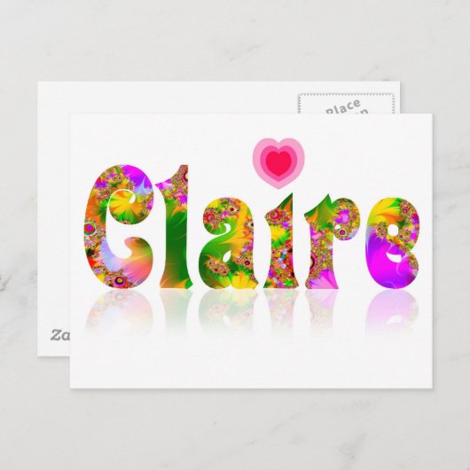 Claire Postkarte (Vorne/Hinten)