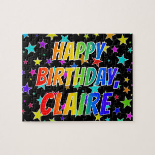 "CLAIRE" Vorname, Spaß "GLÜCKLICHER GEBURTSTAG" Puzzle