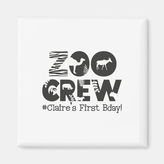 Claires erster Geburtstag Magnet (Vorne)
