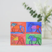 Claires Pferde Postkarte (Stehend Vorderseite)