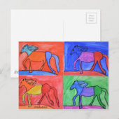 Claires Pferde Postkarte (Vorne/Hinten)