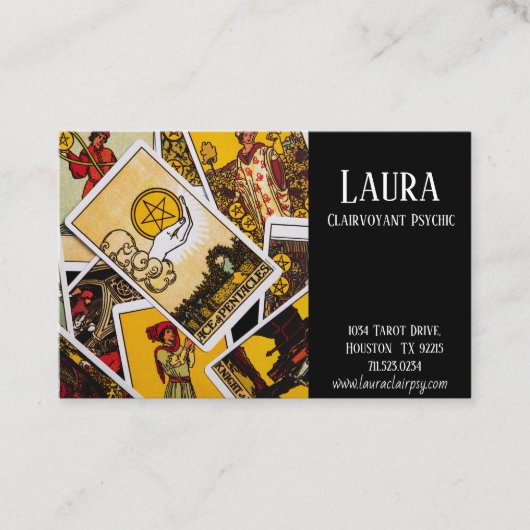 Clairvoyant Psychic Tarot Star Visitenkarte (Vorderseite)