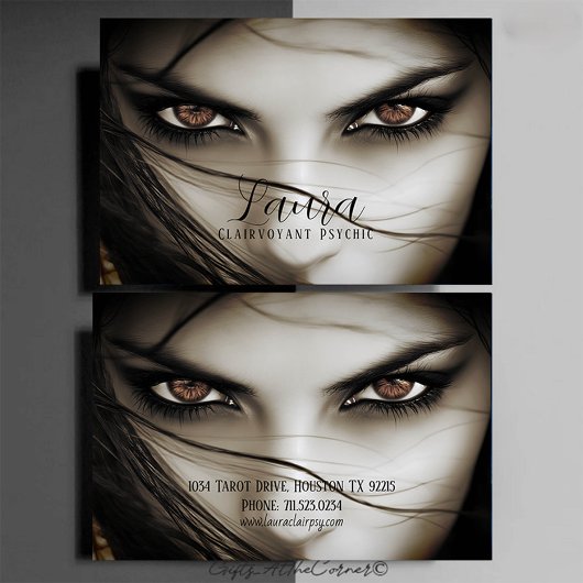 Clairvoyant Psychische Frau Visitenkarte