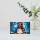 Clairvoyant Psychische Kristallkugel Universum Visitenkarte (Stehend Vorderseite)