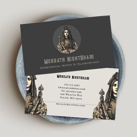 Clairvoyant, Psychische Mittelstandskarte Visitenkarte