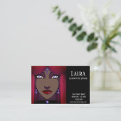 Clairvoyant Psychische Tarot Red Hair Business Car Visitenkarte (Stehend Vorderseite)