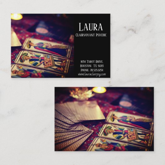 Clairvoyant Psychische Visitenkarte (Vorne/Hinten)