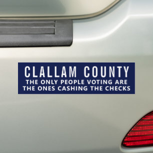 Clallam County Wahl Humor Aufkleber Autoaufkleber
