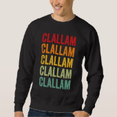 Clallam County Washington Rainbow Text Design Sweatshirt (Vorderseite)