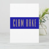 CLAM BAKE Modern Summer White Royal Blue Streifen (Stehend Vorderseite)