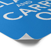 Clam behalt und Carry On Poster (Ecke)