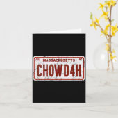 Clam Chowder Boston Accent Chowdah Funny Karte (Gelbe Blume)