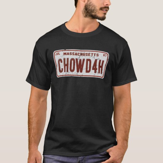 Clam Chowder Boston Accent CHOWDAH T-Shirt (Vorderseite)