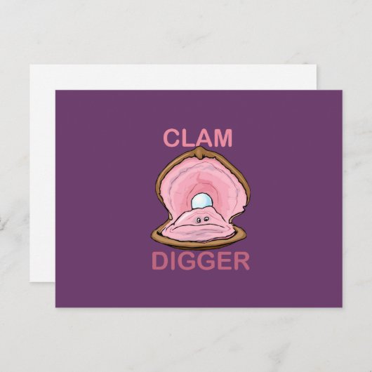 CLAM DIGGER POSTKARTE (Vorne/Hinten)