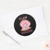 CLAM DIGGER RUNDER AUFKLEBER (Umschlag)