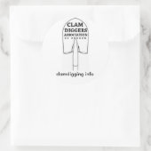 Clam Diggers Association Autoaufkleber Runder Aufkleber (Tasche)
