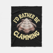 Clam Digging Kostümkunst für Männer Frauen Mädchen Fleecedecke (Vorderseite)