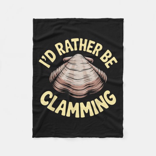 Clam Digging Kostümkunst für Männer Frauen Mädchen Fleecedecke (Vorderseite)
