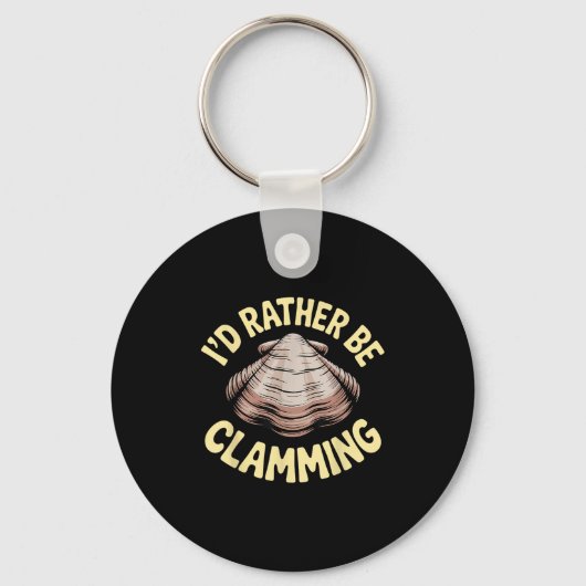 Clam Digging Kostümkunst für Männer Frauen Mädchen Schlüsselanhänger (Vorderseite)