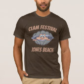 Clam Festival, Jones Beach, Text, T-Shirt (Vorderseite)
