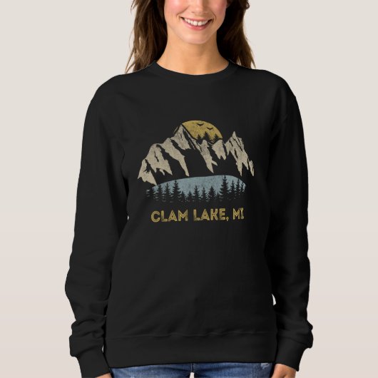 Clam Lake Michigan Mountain Sunset Sunrise MI Sweatshirt (Vorderseite)