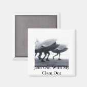 Clam-Magnet Magnet (Vorderseite/Rückseite)