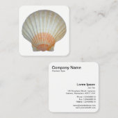 Clam Muschel Quadratische Visitenkarte (Vorne/Hinten)