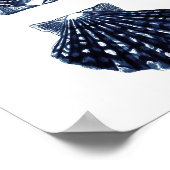 Clam Muscheln Navy Blue Beach Dekoration (Ecke)