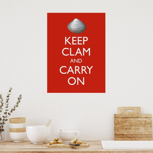 CLAM-Plakat behalten Poster (Küche)