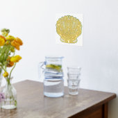 Clam Seashell Foil Prints Foliendrucke (Ablage(Küche))