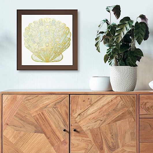 Clam Seashell Foil Prints Foliendrucke