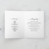 Clam Seashell Monogram Wedding Order of Service Programm (Innenseite)