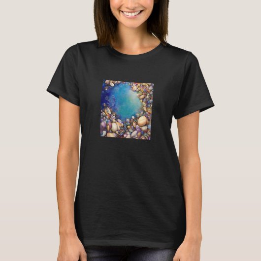 Clam Seashell Shell Collector Beach Ocean Coastal T-Shirt (Vorderseite)
