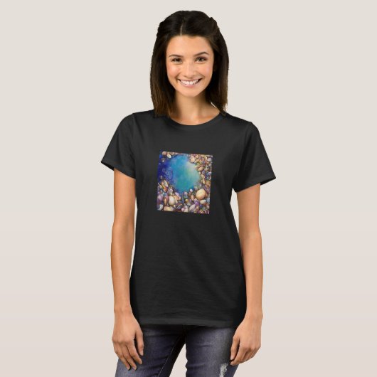 Clam Seashell Shell Collector Beach Ocean Coastal T-Shirt (Vorne ganz)