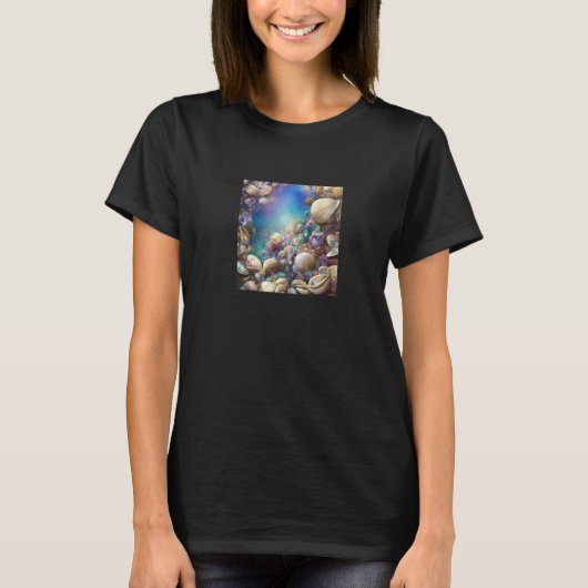 Clam Seashell Shell Collector Beach Ocean Coastal  T-Shirt (Vorderseite)