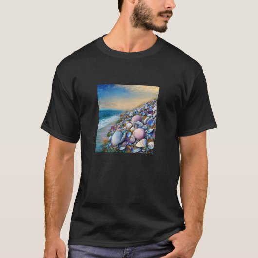 Clam Seashell Shell Collector Beach Ocean Coastal T-Shirt (Vorderseite)