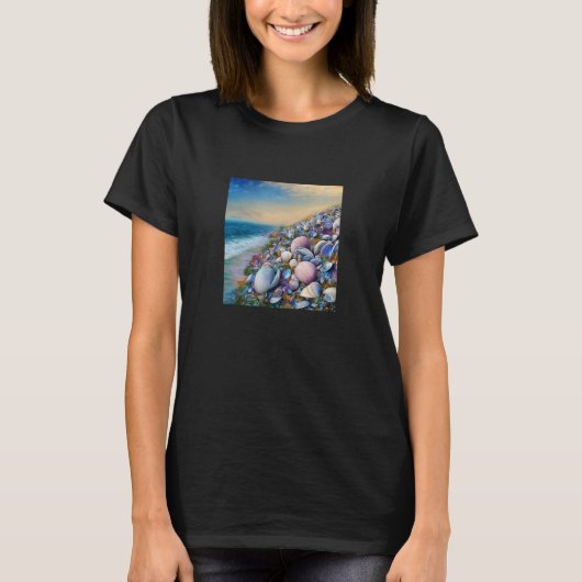 Clam Seashell Shell Collector Beach Ocean Coastal T-Shirt (Vorderseite)
