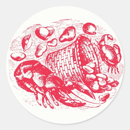 Clam Shack Umschlag Aufkleber (Vorderseite)